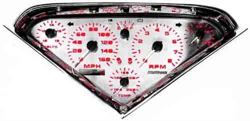 Direct-Fit 3D Analog Dash Panel for 1955-1959 Chevy Truck - Red LED Numbers