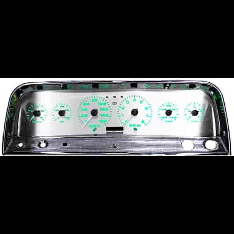 Direct-Fit 3D Analog Dash Panel for 1964-1966 Chevy Truck - Green LED Numbers