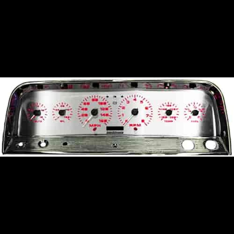 Direct-Fit 3D Analog Dash Panel for 1964-1966 Chevy Truck - Red LED Numbers