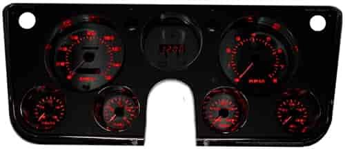 Direct-Fit 3D Analog Dash Panel for 1967-1972 Chevy Truck - Red LED Numbers