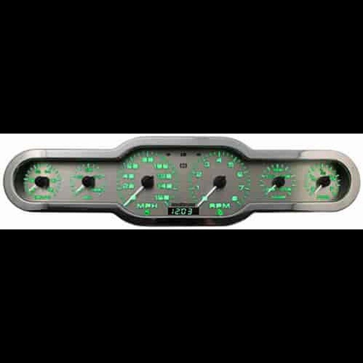 Universal 3D 6-Gauge Analog Panel Aviation Green w/White Needles