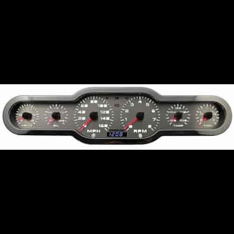 Universal 3D 6-Gauge Analog Panel Artic White w/Red Needles
