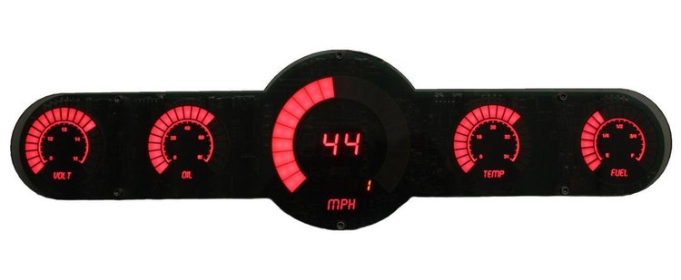 LED 5.5-Gauge Universal Analog Bar Graph Panel [Red]