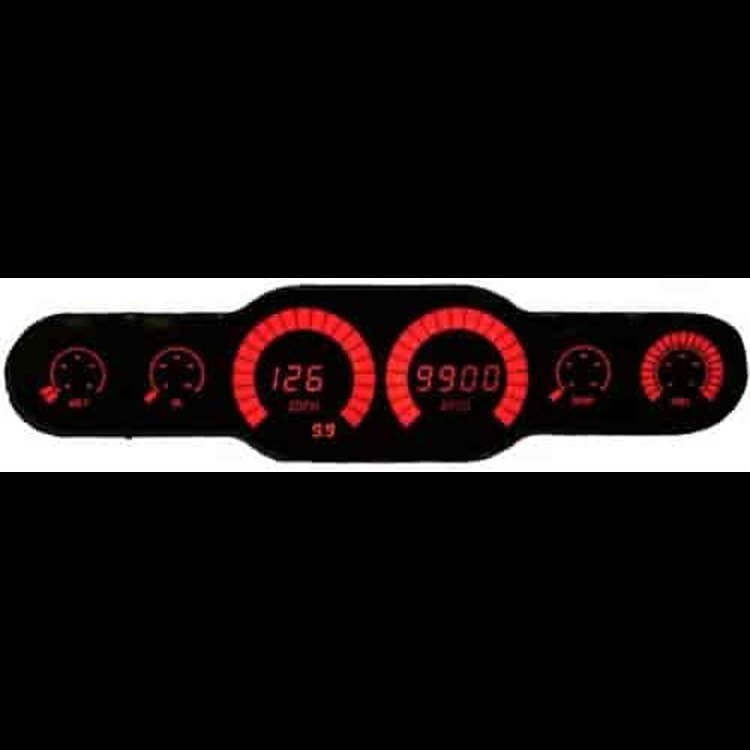 LED 6-Gauge Universal Analog Bar Graph Panel [Red]