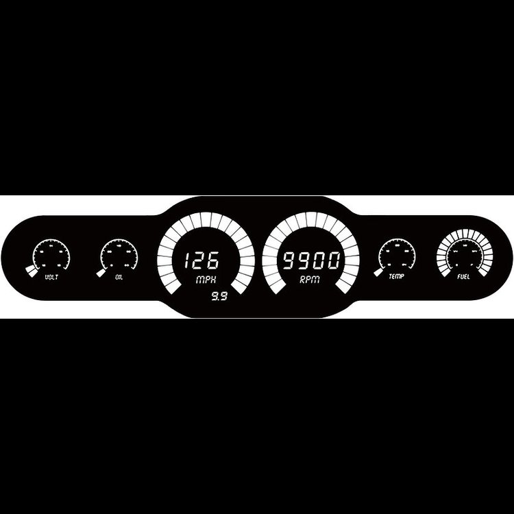 LED 6-Gauge Universal Analog Bar Graph Panel [White]