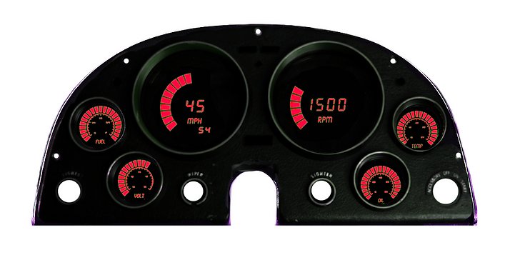 LED Direct Replacement Digital Bargraph Dash Kits For 1963-1967 Chevy Corvette [Red]