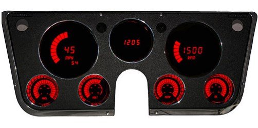 Red LED Digital Bargragh Gauge Panel 1967-1972 GM C/K Pickup Trucks