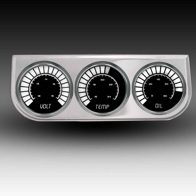 BS9333W 3-Gauge Bargraph Panel, White