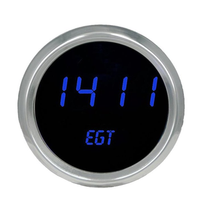 Exhaust Gas Temperature Gauge [2 5/8 in., Blue, Chrome]