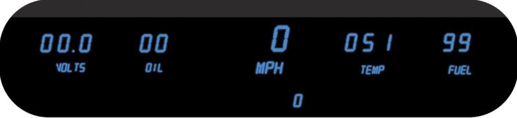 Five Gauge Universal LED Digital Panel [Blue]