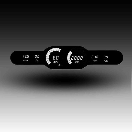Six-Gauge Universal Bar Sweep LED Digital Panel [White]