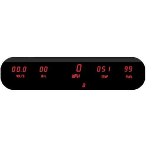 Five Gauge Universal LED Digital Panel Universal