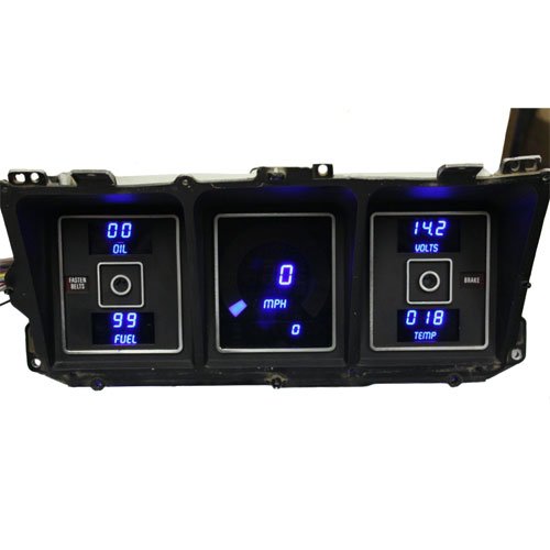 LED Digital Dash Kit 1973-1979 Ford Truck - Blue