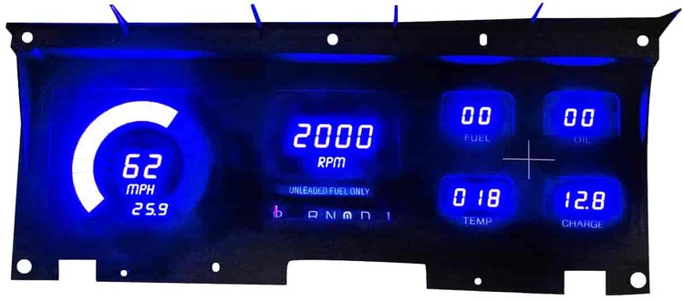 LED Digital Dash Kit 1980-1986 Ford Truck F-Series - Blue