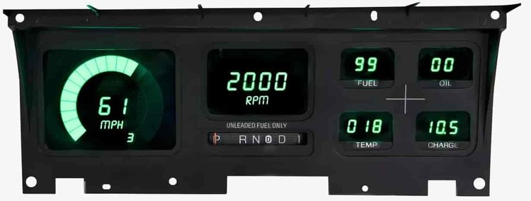 LED Digital Dash Kit 1980-1986 Ford Truck F-Series - Green