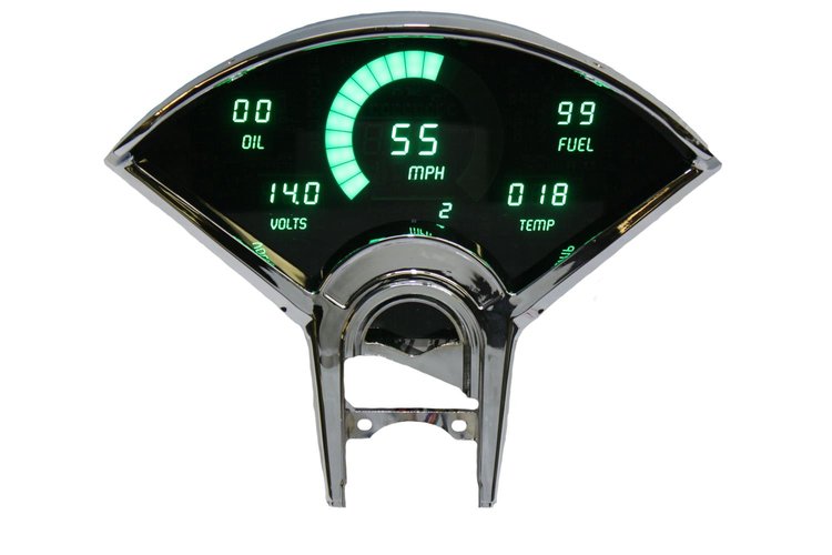 LED Digital Dash Kit 1955-1956 Bel Air - Green