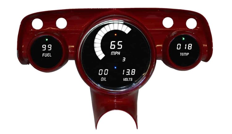 LED Digital Dash Panel Kit 1957 Chevy Bel Air - White