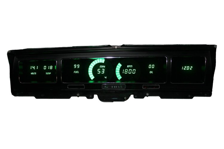 LED Digital Dash Kit 1968 Impala/Caprice - Green