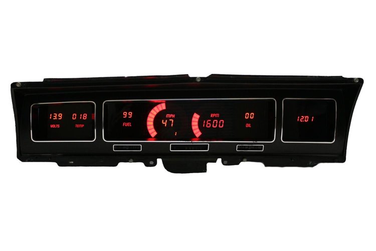 LED Digital Dash Kit 1968 Impala/Caprice - Red