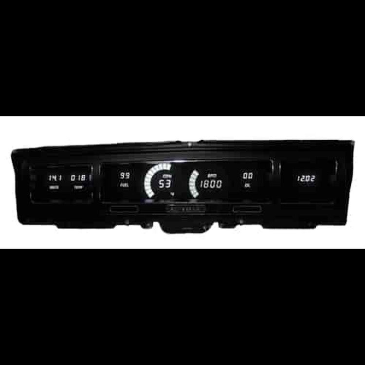 556-DP1208WLED Digital Dash Kit 1968 Impala/Caprice - White