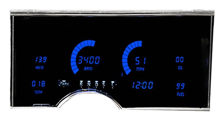 LED Digital Dash Kit for 1974-1976 Oldsmobile Delta 88 [Blue]