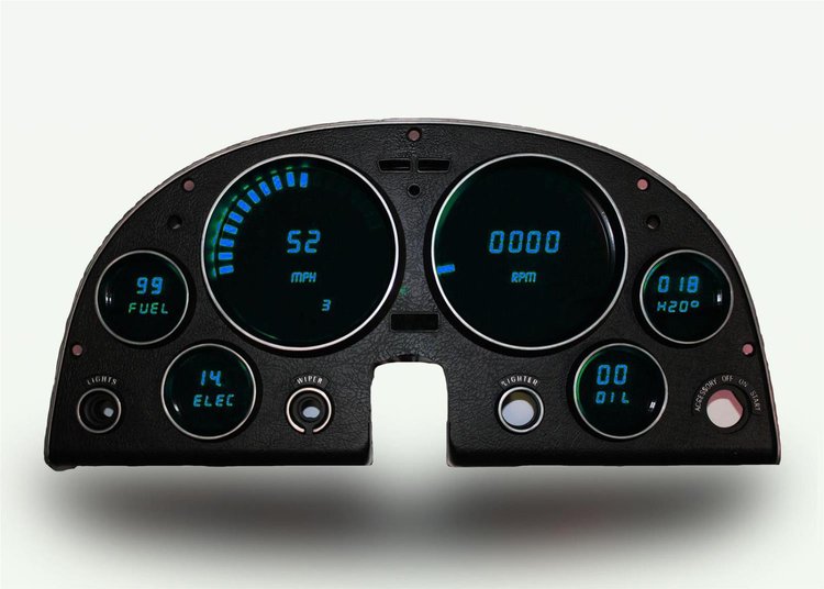 LED Direct Replacement Digital Dash Kit for 1963-1967 Chevy Corvette [Blue]