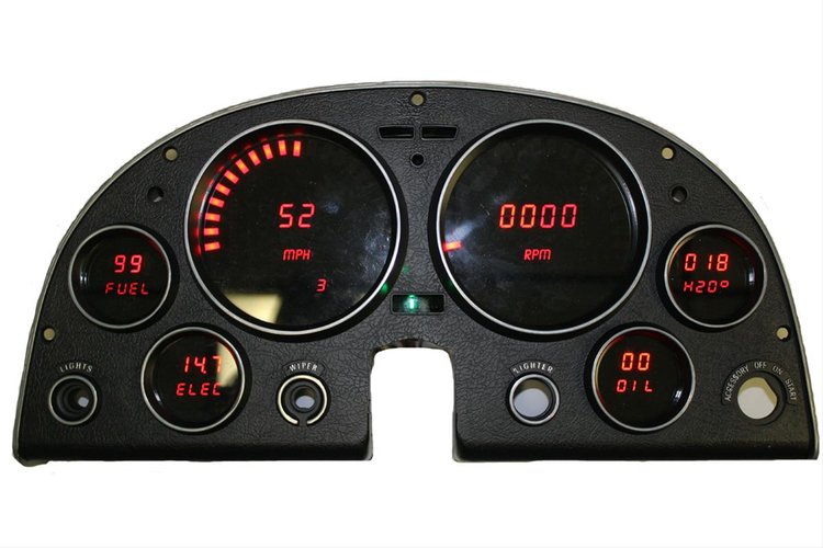 LED Direct Replacement Digital Dash Kit for 1963-1967 Chevy Corvette [Red]
