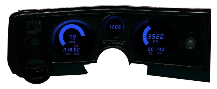 LED Digital Dash Panel Kit 1969 Chevy Chevelle - Blue