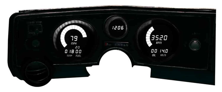 LED Digital Dash Panel Kit 1969 Chevy Chevelle - White