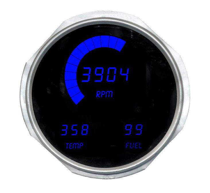 LED Direct Replacement Digital Bargraph Dash Kits for 1955-1986 Jeep CJ [Blue]