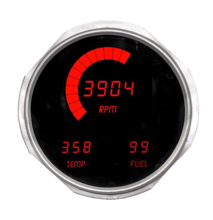 LED Direct Replacement Digital Bargraph Dash Kits for 1955-1986 Jeep CJ [Red]