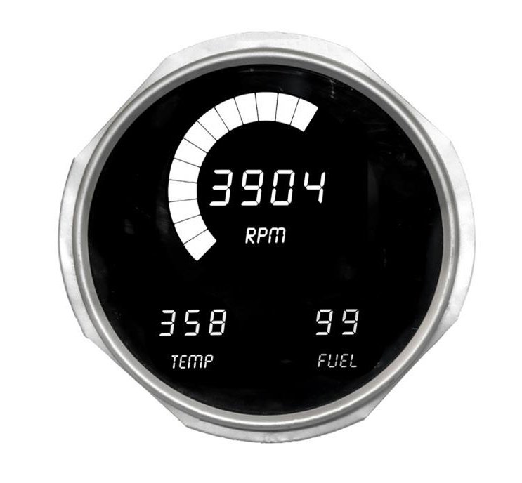 LED Direct Replacement Digital Bargraph Dash Kits for 1955-1986 Jeep CJ [White]