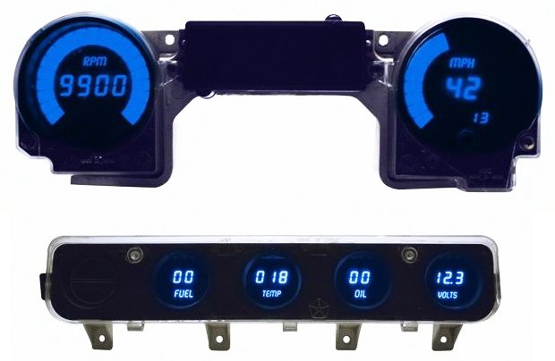 LED Digital Dash Panel Kit 1992-1995 Jeep YJ - Blue