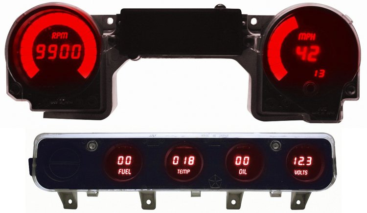 LED Digital Dash Panel Kit 1992-1995 Jeep YJ - Red
