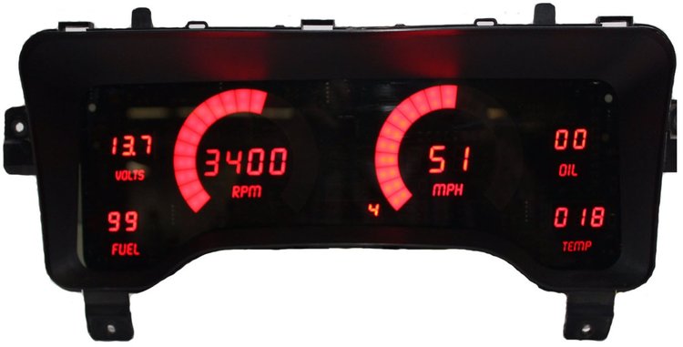 LED Digital Dash Kit 1997-2006 Jeep TJ - Red