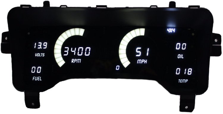 LED Digital Dash Kit 1997-2006 Jeep TJ - White