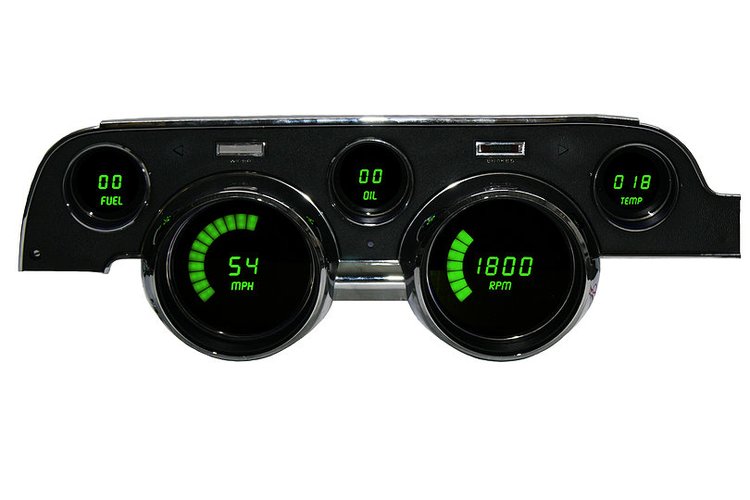LED Digital Dash Kit For 1967-1968 Ford Mustang [Green]