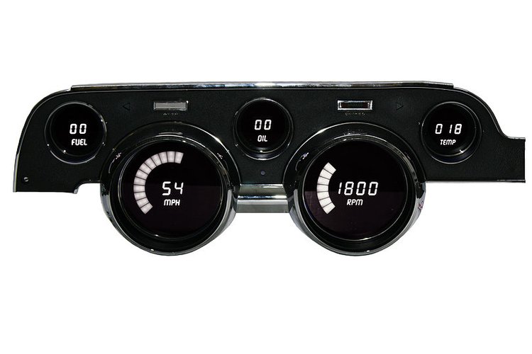 LED Digital Dash Kit For 1967-1968 Ford Mustang [White]