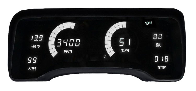 LED Direct Replacement Digital Bargraph Dash Kit for 1979-1986 Ford Mustang Fox Body [White]