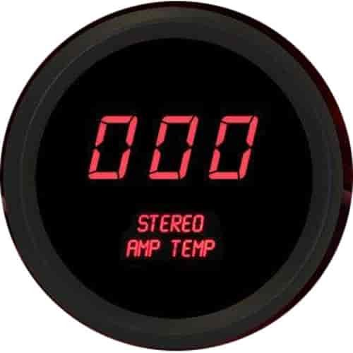 2-1/16" LED Digital Stereo Amplifier Temperature Gauge 50 to 250° Fahrenheit