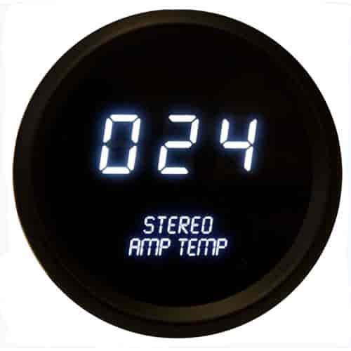 2-1/16" LED Digital Stereo Amplifier Temperature Gauge 50 to 250° Fahrenheit