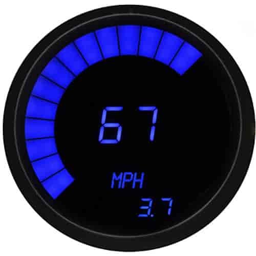 3-3/8" LED Digital Speedometer Programmable With High Speed Recall
