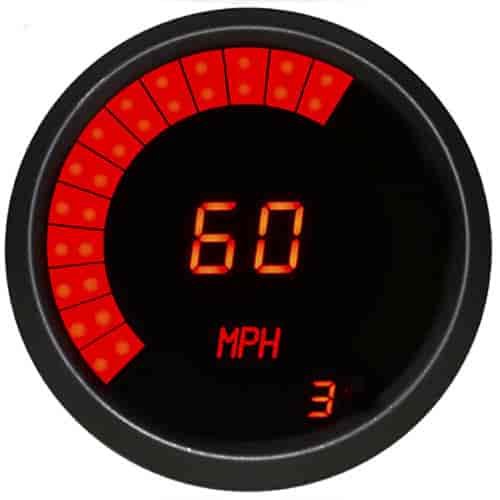 3-3/8" LED Digital Speedometer Programmable With High Speed Recall