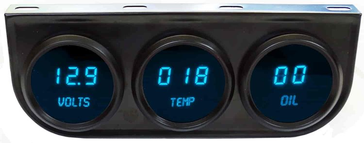LED 3-Gauge Digital Panel [Blue]