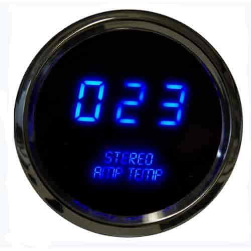 2-1/16" LED Digital Stereo Amplifier Temperature Gauge 50 to 250° Fahrenheit