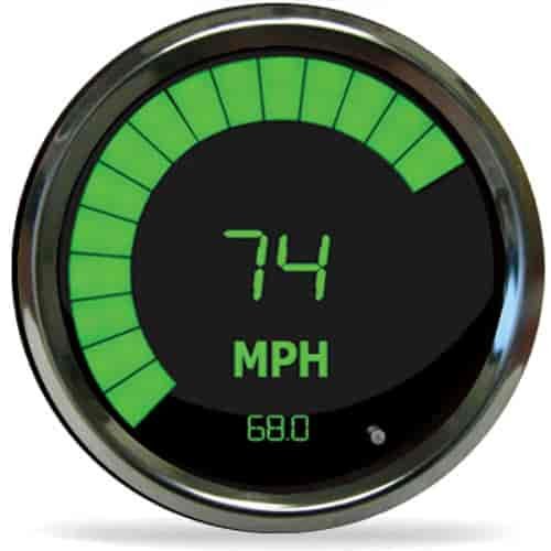 3-3/8" LED Digital Speedometer Programmable With High Speed Recall