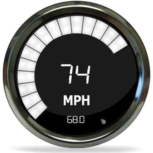 3-3/8" LED Digital Speedometer Programmable With High Speed Recall