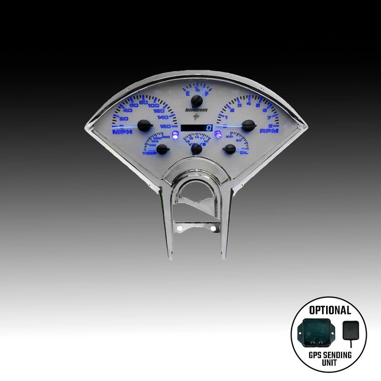 WL1101B Analog Gauge Panel, 1955-1956 Chevy Bel Air, Blue