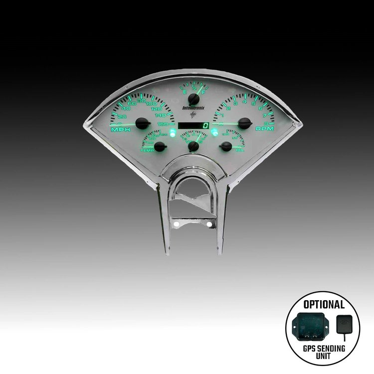 WL1101G Analog Gauge Panel, 1955-1956 Chevy Bel Air, Green