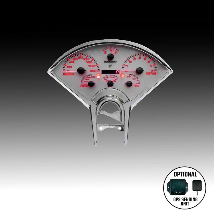 WL1101R Analog Gauge Panel, 1955-1956 Chevy Bel Air, Red